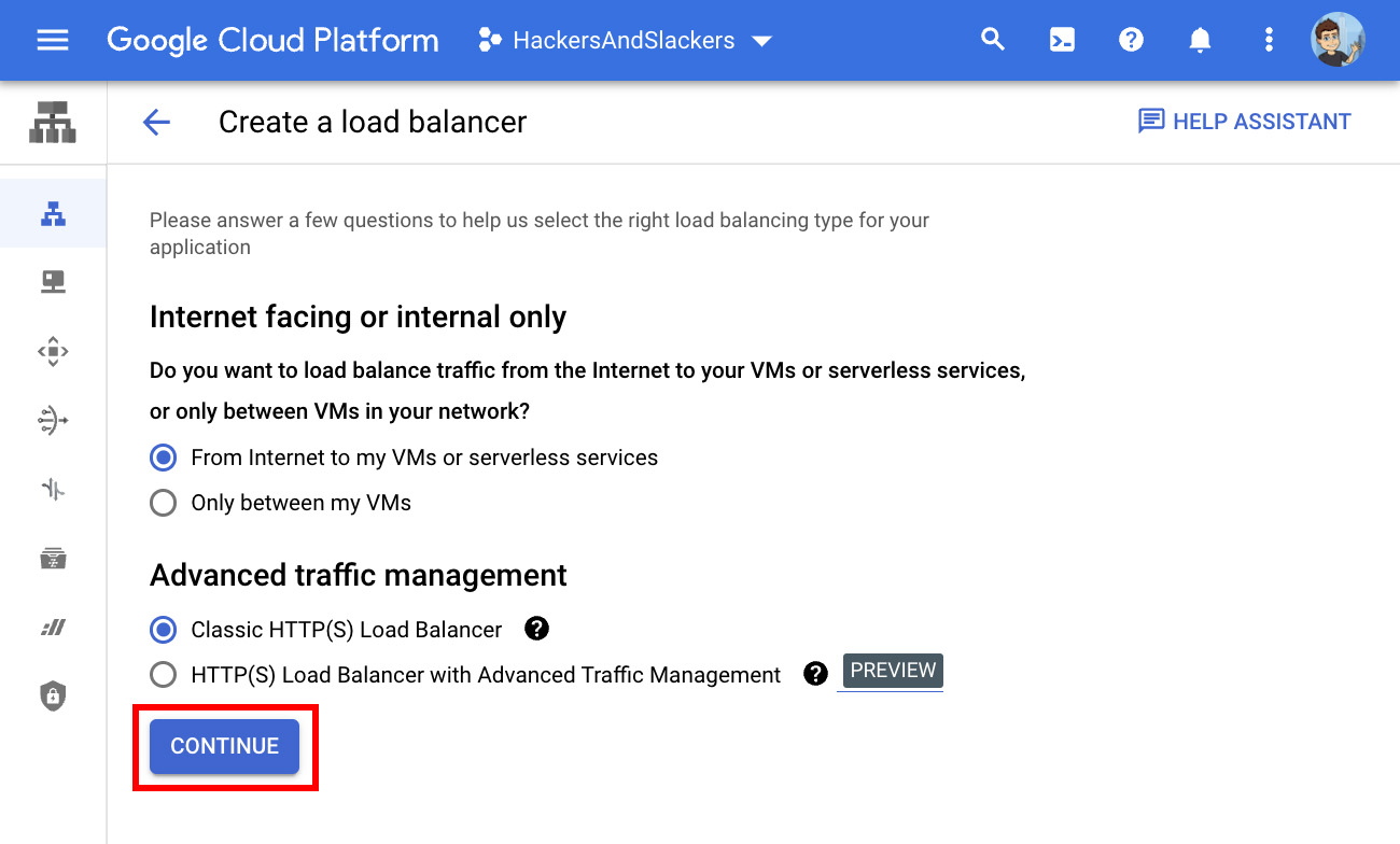 Specify internet-facing load balancer